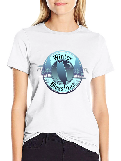 Winter Blessings Owl Graphic T-Shirt