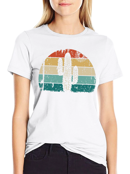Retro Cactus Sunset Graphic Tee