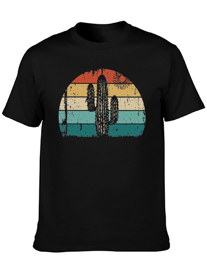 Retro Cactus Sunset Graphic Tee