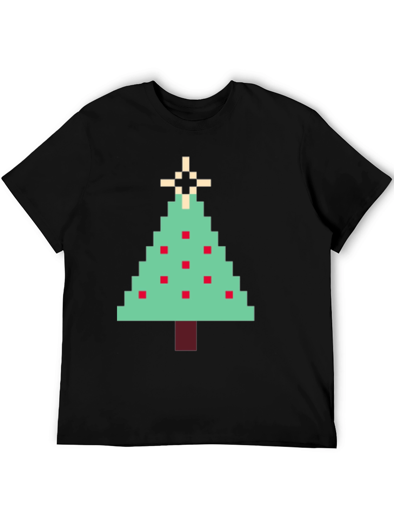 Pixel Christmas Tree Graphic Tee - Holiday Style