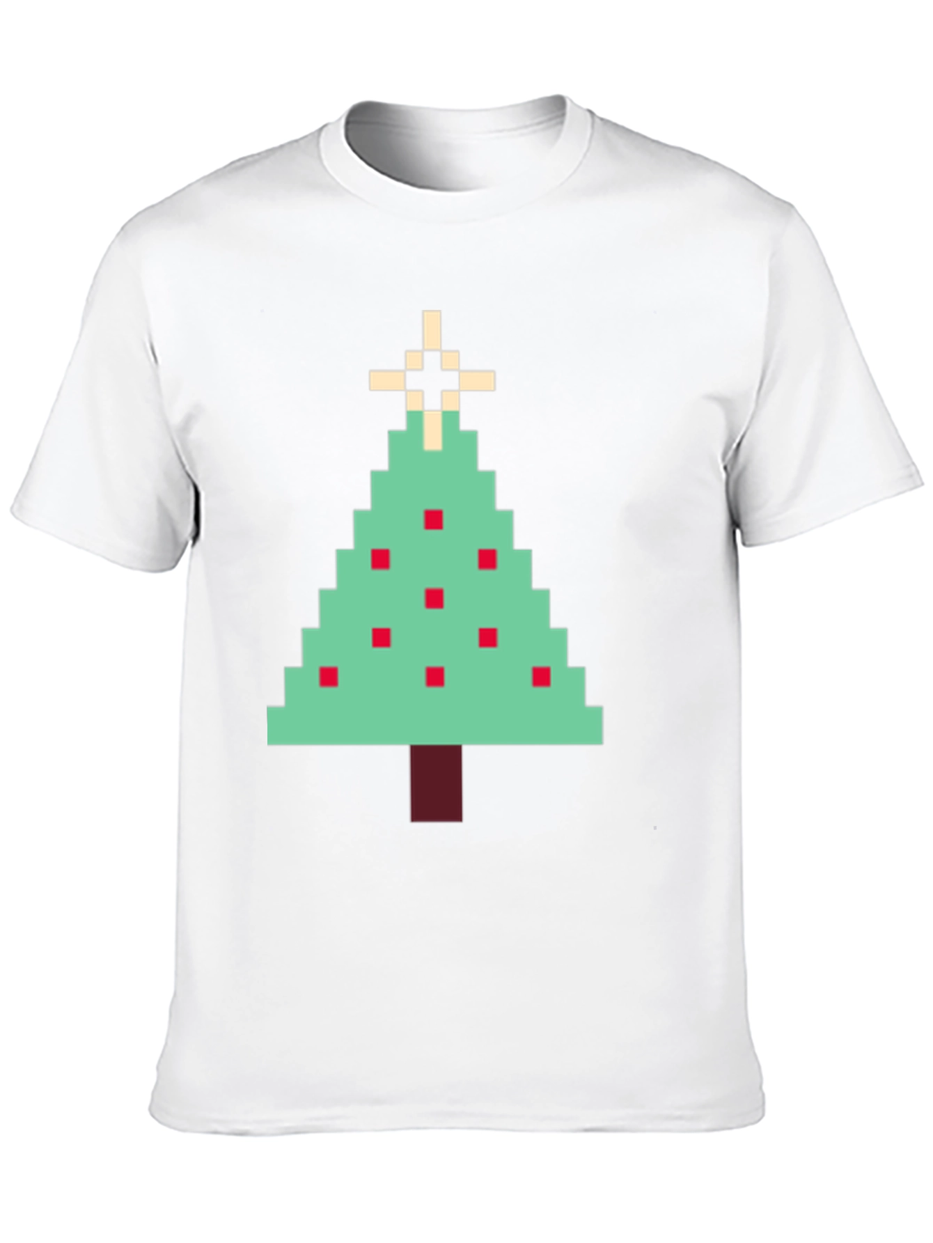 Pixel Christmas Tree Graphic Tee - Holiday Style