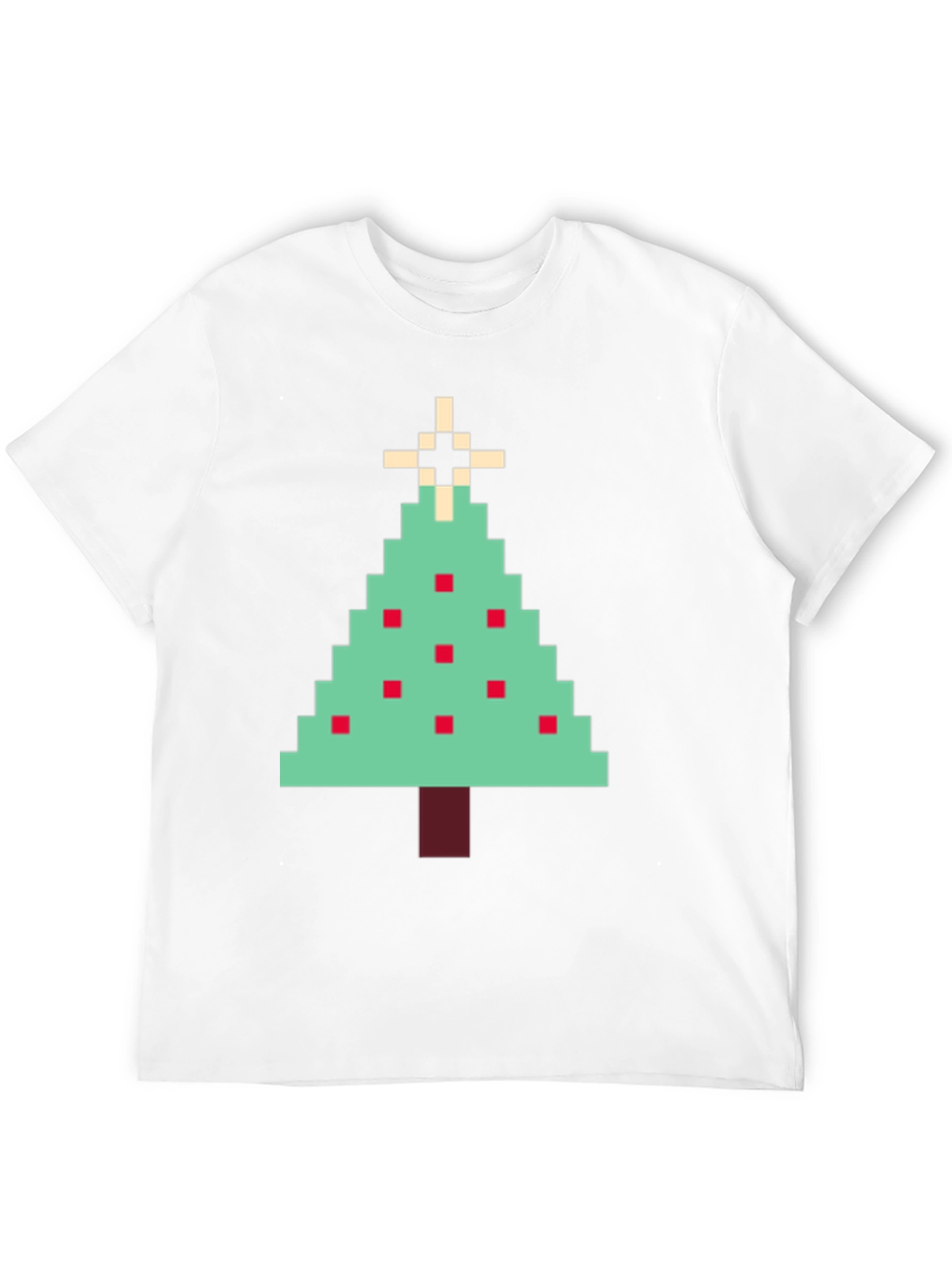 Pixel Christmas Tree Graphic Tee - Holiday Style
