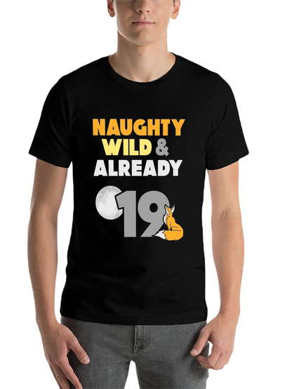 Naughty Wild 19th Birthday Graphic Tee