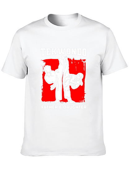 Taekwondo Father & Daughter Black T-Shirt Martial Arts