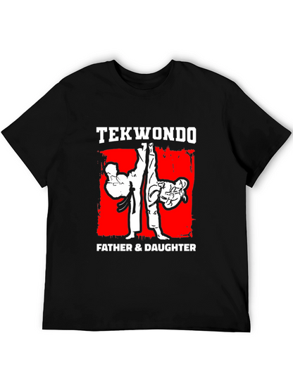 Taekwondo Father & Daughter Black T-Shirt Martial Arts