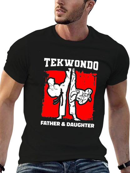Taekwondo Father & Daughter Black T-Shirt Martial Arts