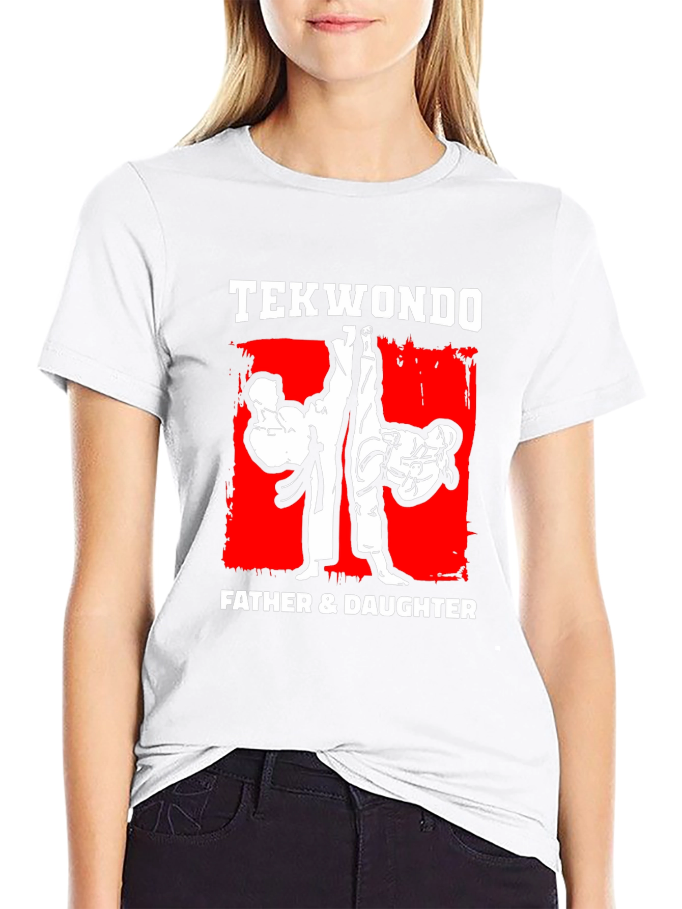 Taekwondo Father & Daughter Black T-Shirt Martial Arts