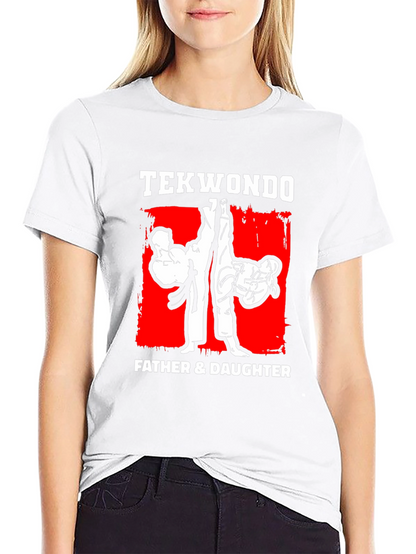 Taekwondo Father & Daughter Black T-Shirt Martial Arts