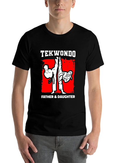 Taekwondo Father & Daughter Black T-Shirt Martial Arts