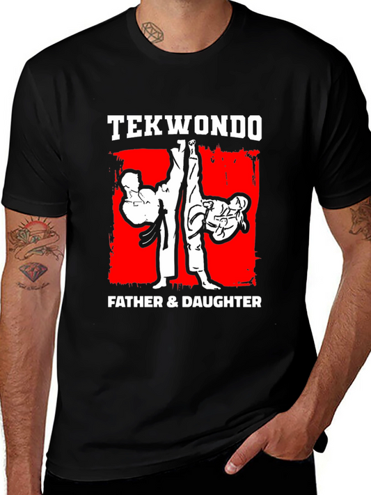 Taekwondo Father & Daughter Black T-Shirt Martial Arts