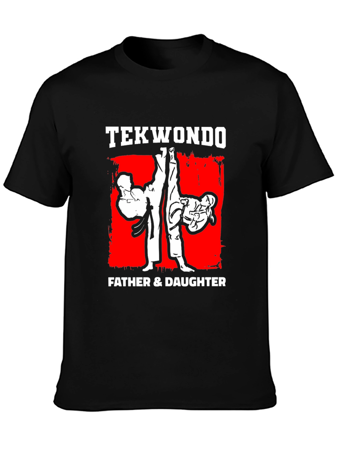 Taekwondo Father & Daughter Black T-Shirt Martial Arts