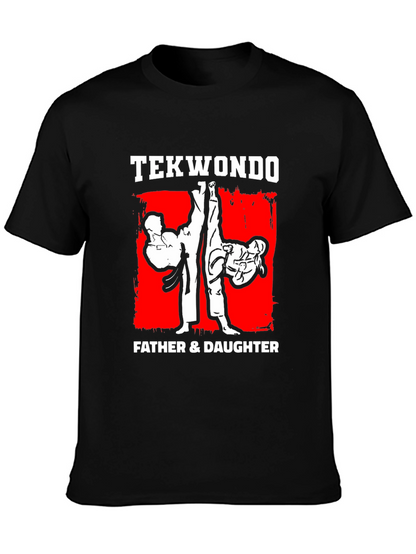 Taekwondo Father & Daughter Black T-Shirt Martial Arts