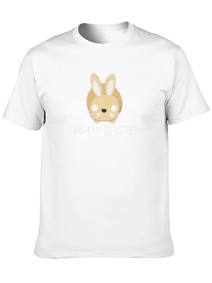 Happy Easter Bunny Graphic T-Shirt - Black