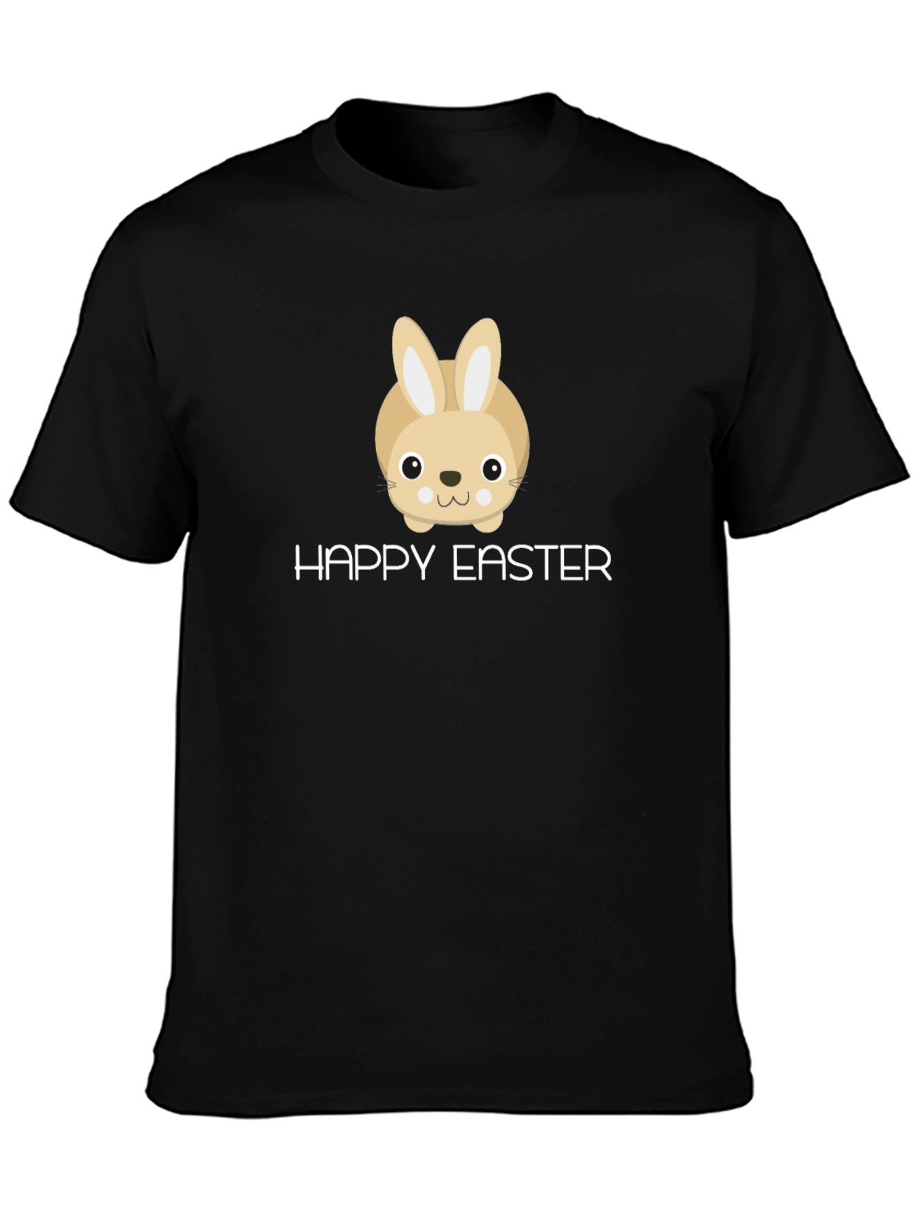 Happy Easter Bunny Graphic T-Shirt - Black