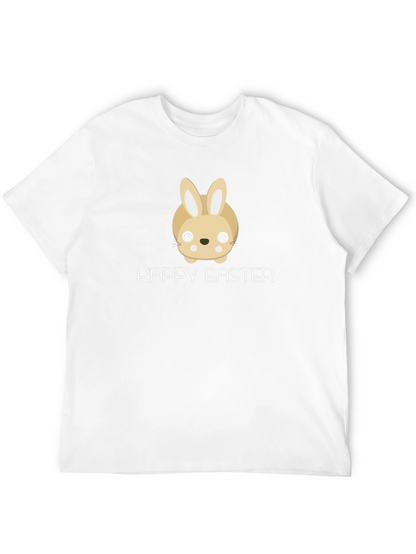Happy Easter Bunny Graphic T-Shirt - Black