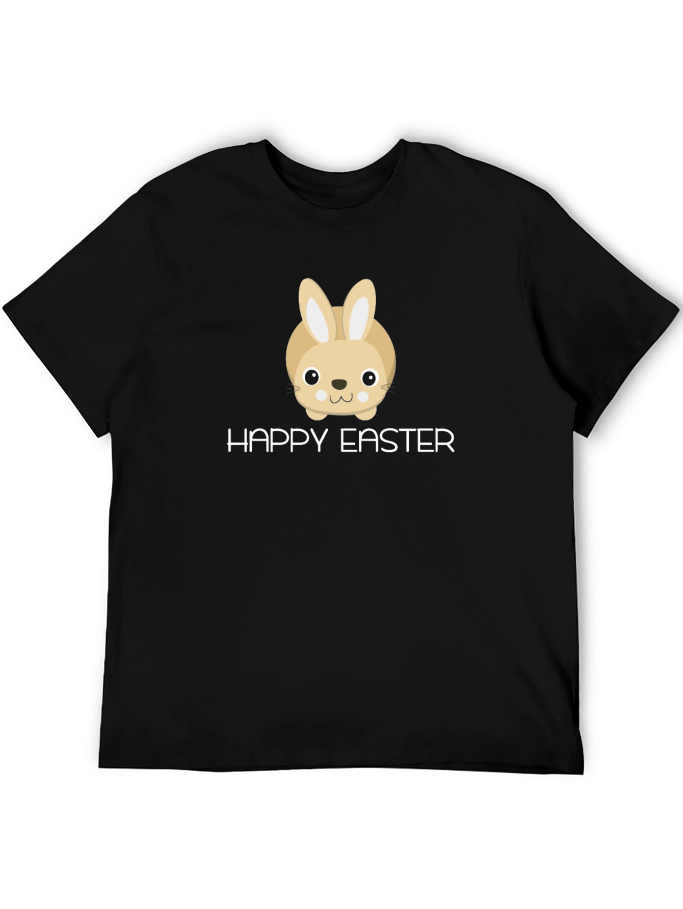 Happy Easter Bunny Graphic T-Shirt - Black