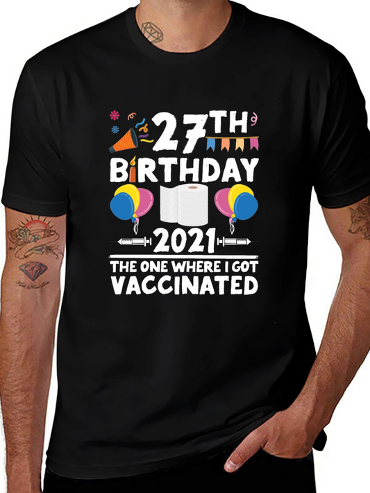27th Birthday 2021 Vaccinated T-Shirt