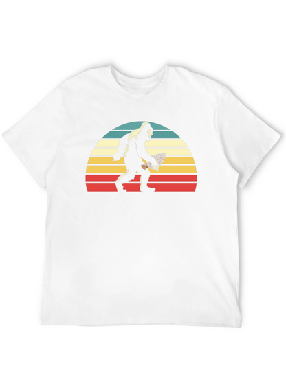 Bigfoot Sunset T-Shirt - Retro Sasquatch Tee