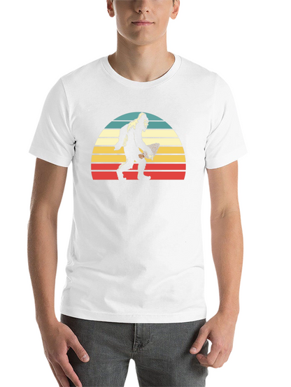 Bigfoot Sunset T-Shirt - Retro Sasquatch Tee