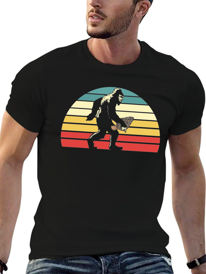 Bigfoot Sunset T-Shirt - Retro Sasquatch Tee
