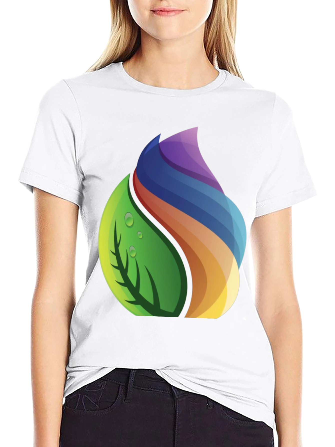 Nature Spectrum Graphic Tee - Soft Black Cotton