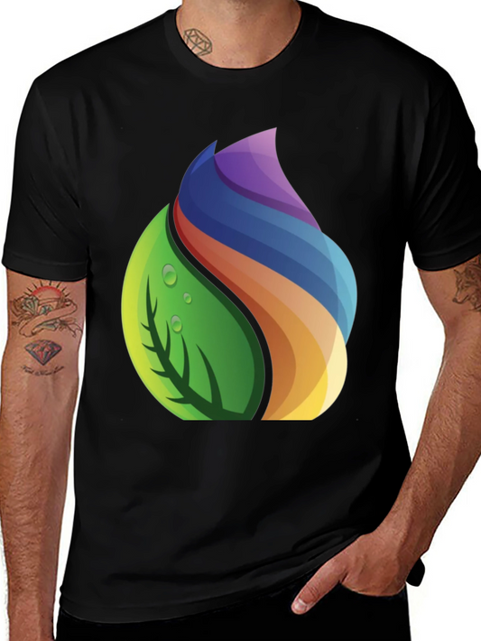 Nature Spectrum Graphic Tee - Soft Black Cotton