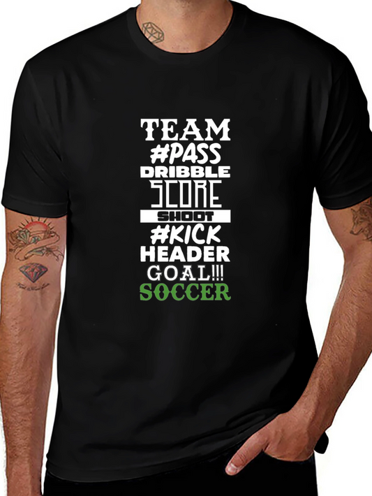Soccer Team Tee - Pass Score Goal!