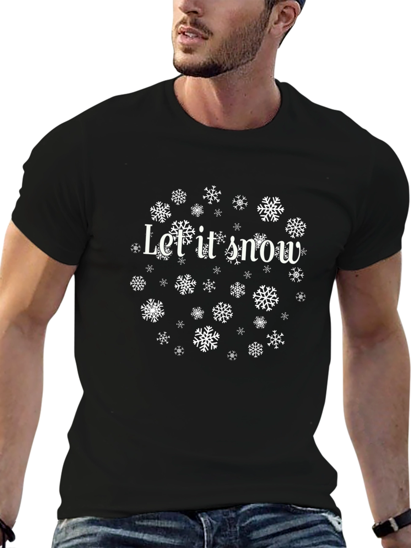 Let It Snow T-Shirt - Holiday Christmas Snowflake Tee