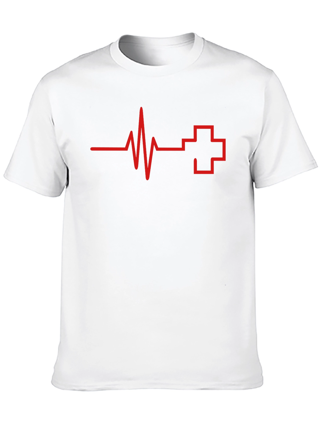 Heartbeat Cross Graphic Tee - Black Cotton