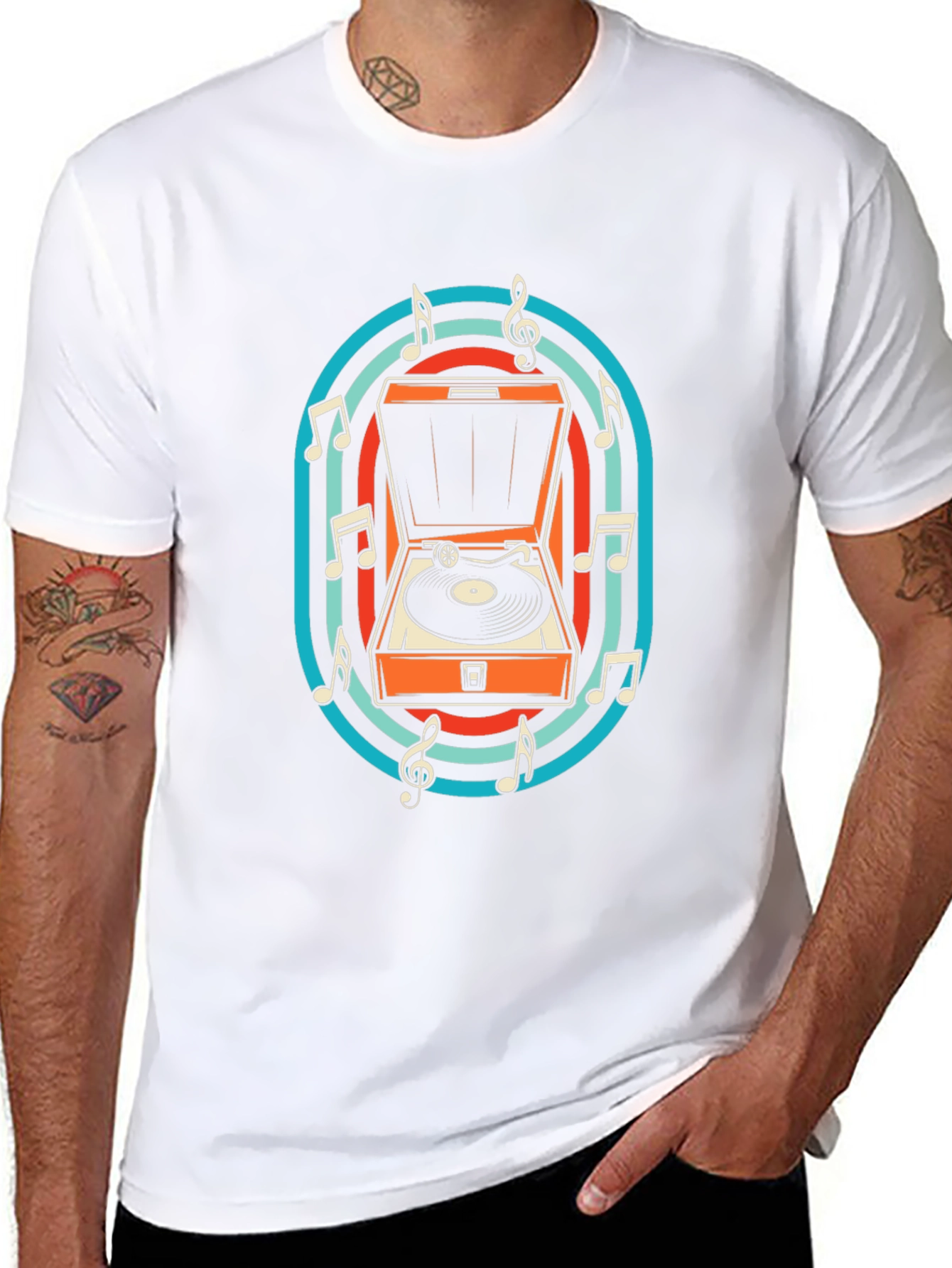 Retro Turntable Music T-Shirt