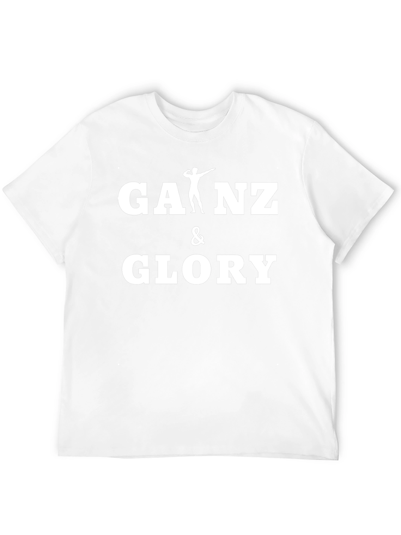 Gains & Glory Black Cotton Gym T-Shirt