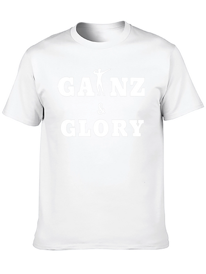 Gains & Glory Black Cotton Gym T-Shirt