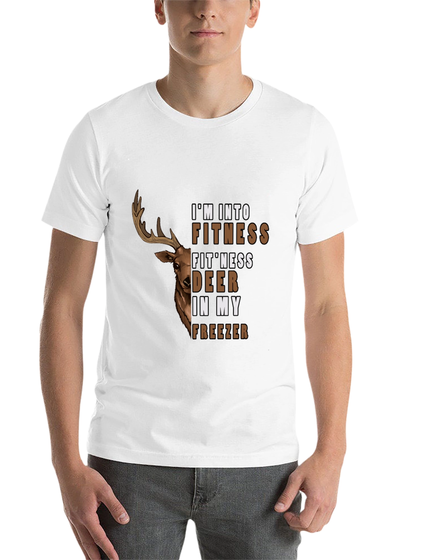 Fitness Deer in My Freezer Graphic T-Shirt