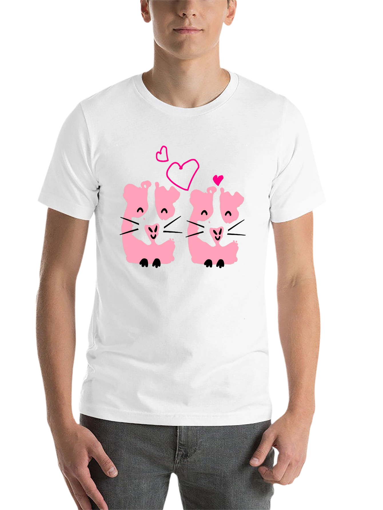 Cute Kawaii Hamsters Love T-Shirt
