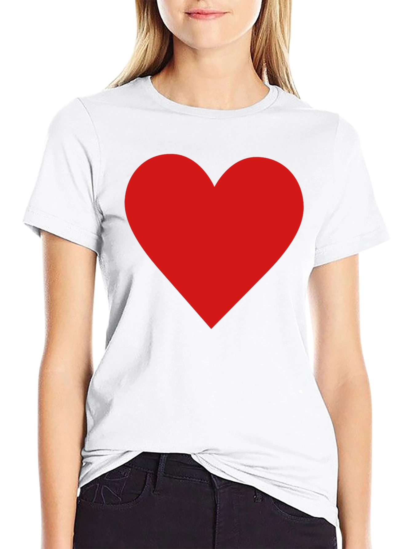 Red Heart Graphic Tee - Classic Black T-Shirt
