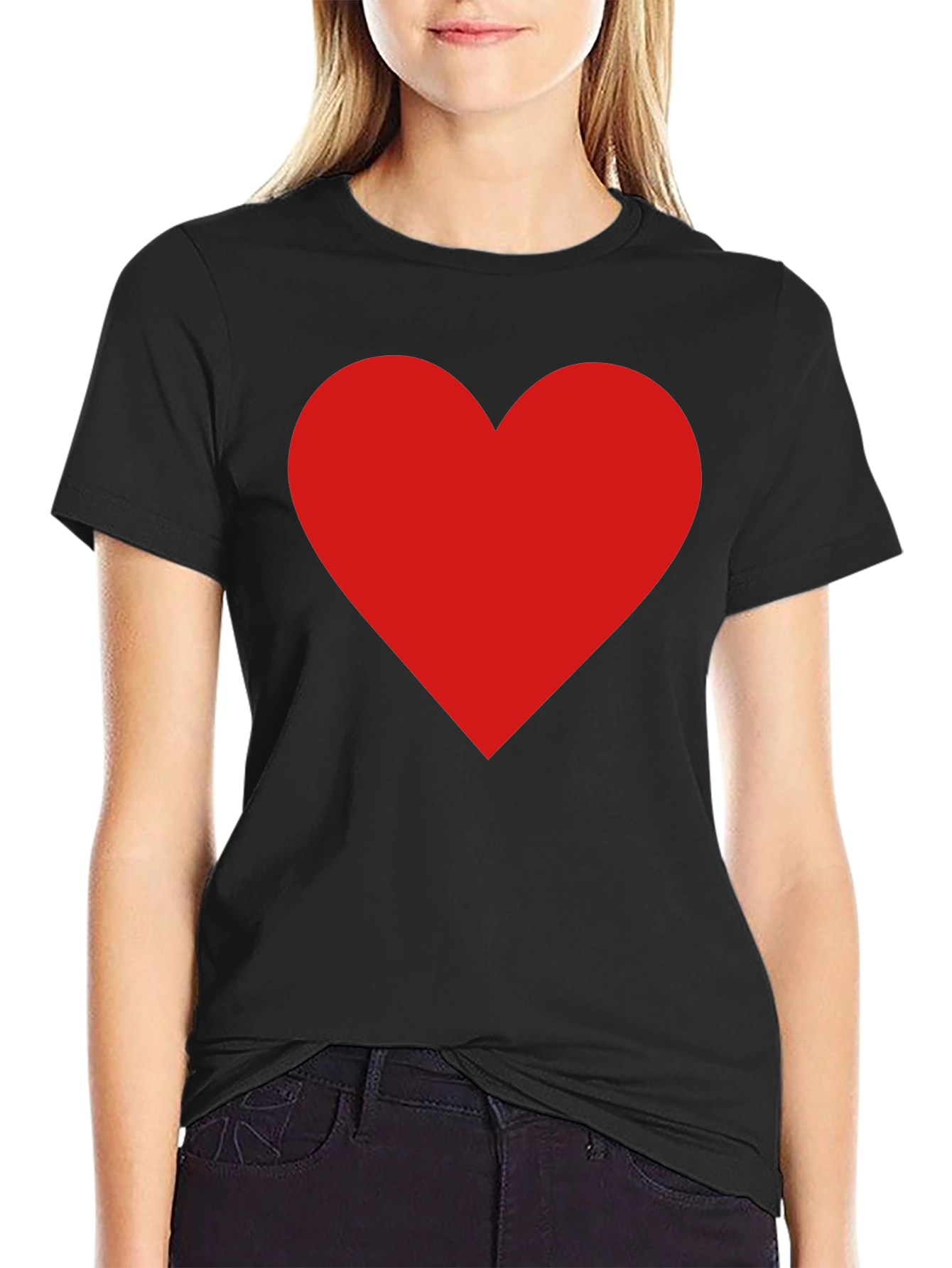 Red Heart Graphic Tee - Classic Black T-Shirt