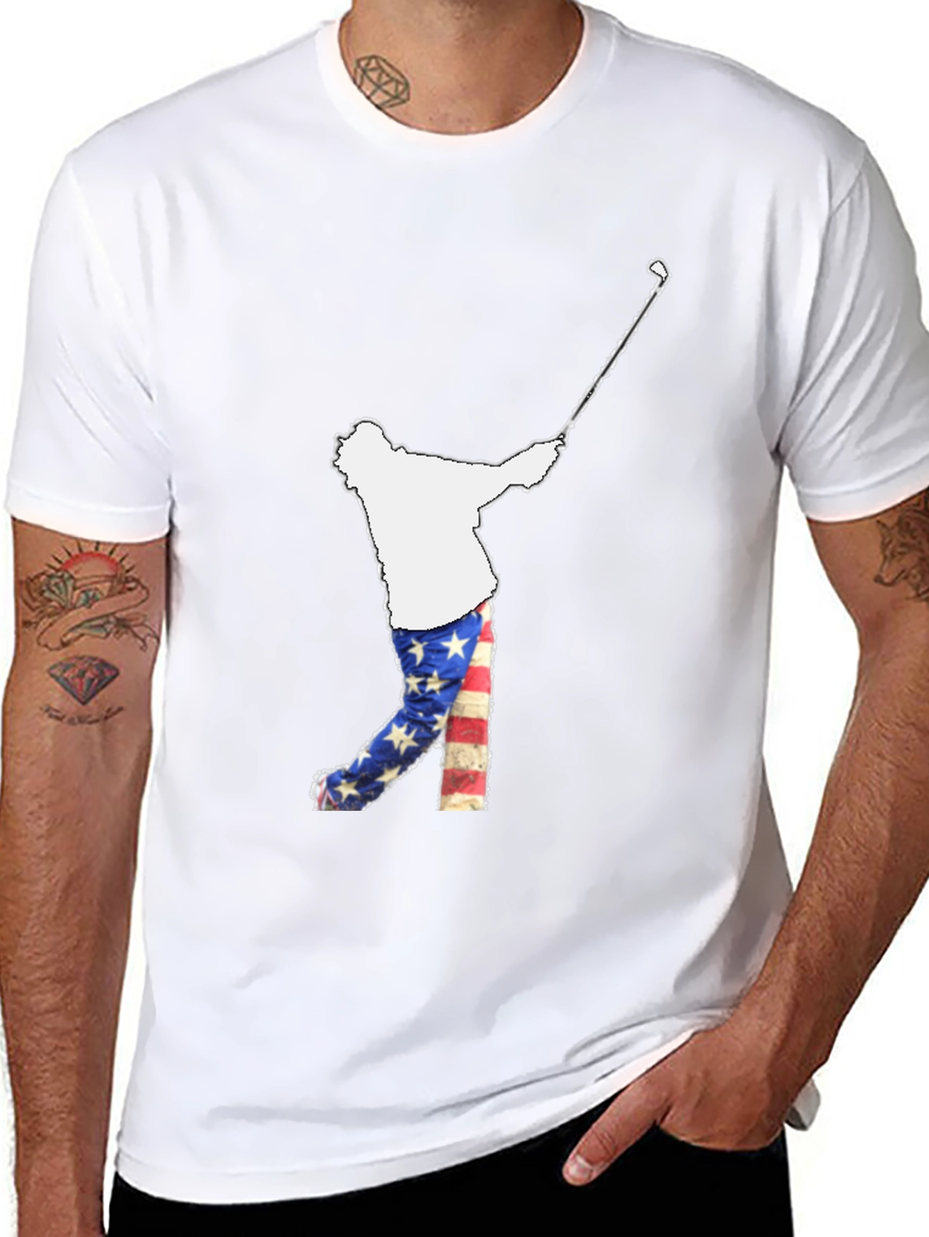 Golfing USA Flag Tee