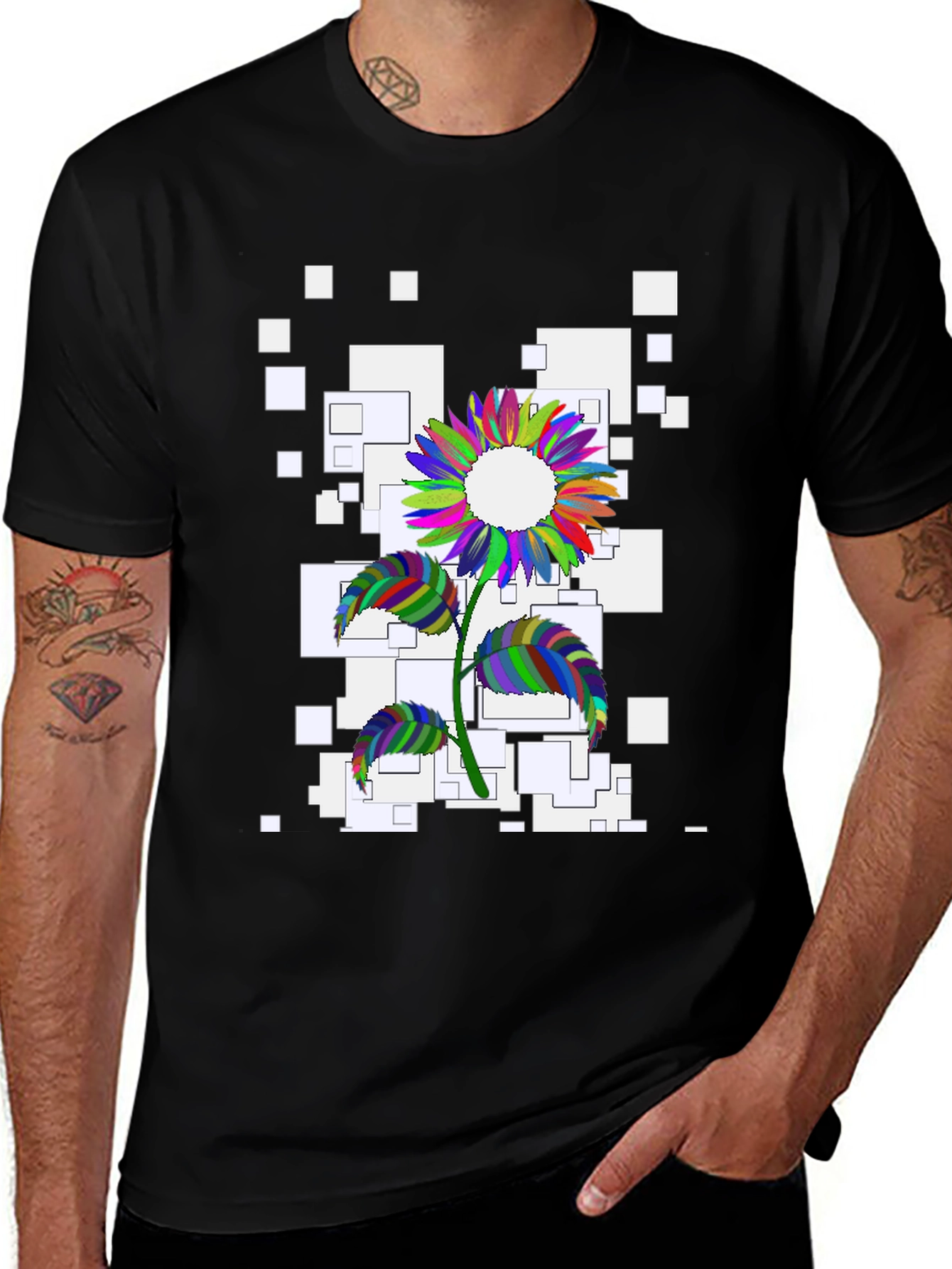 Colorful Sunflower Graphic Tee