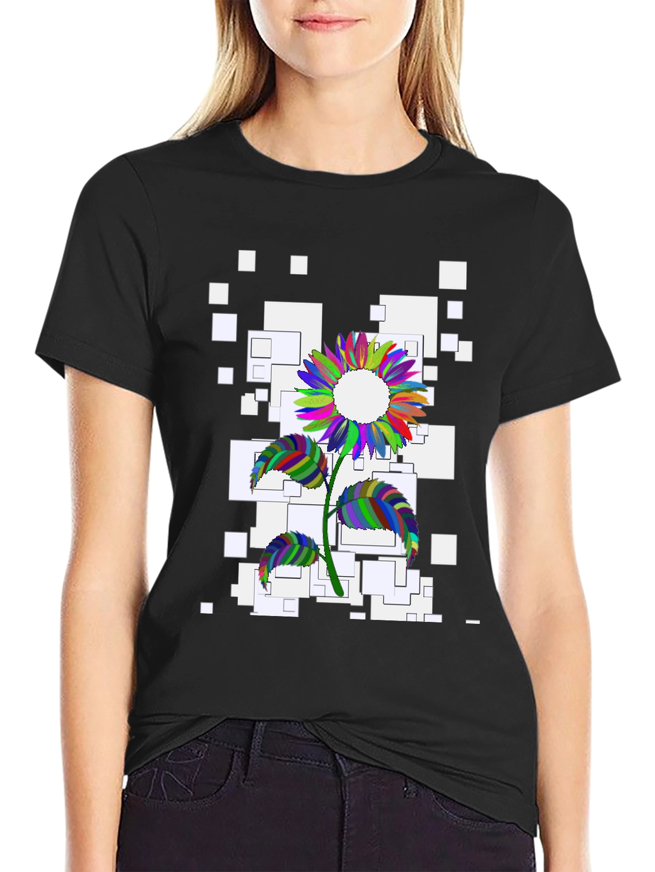 Colorful Sunflower Graphic Tee