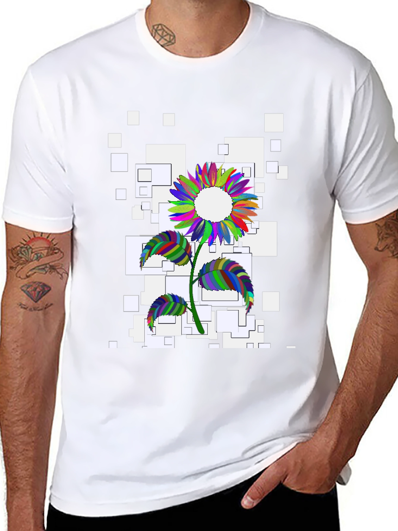 Colorful Sunflower Graphic Tee