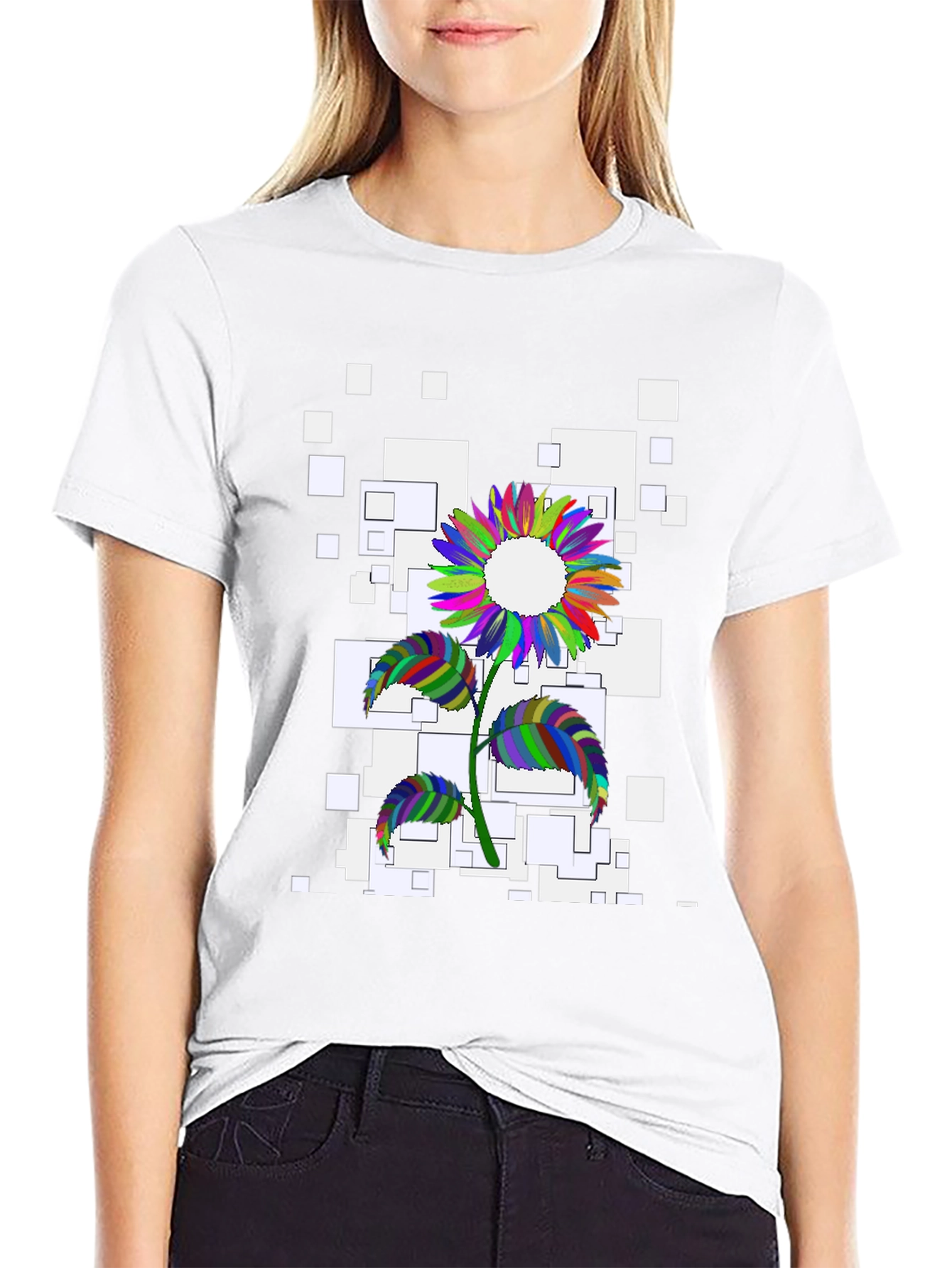 Colorful Sunflower Graphic Tee