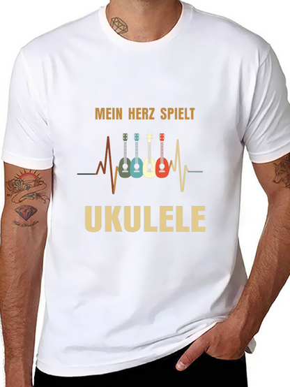 Mein Herz Spielt Ukulele Black T-Shirt
