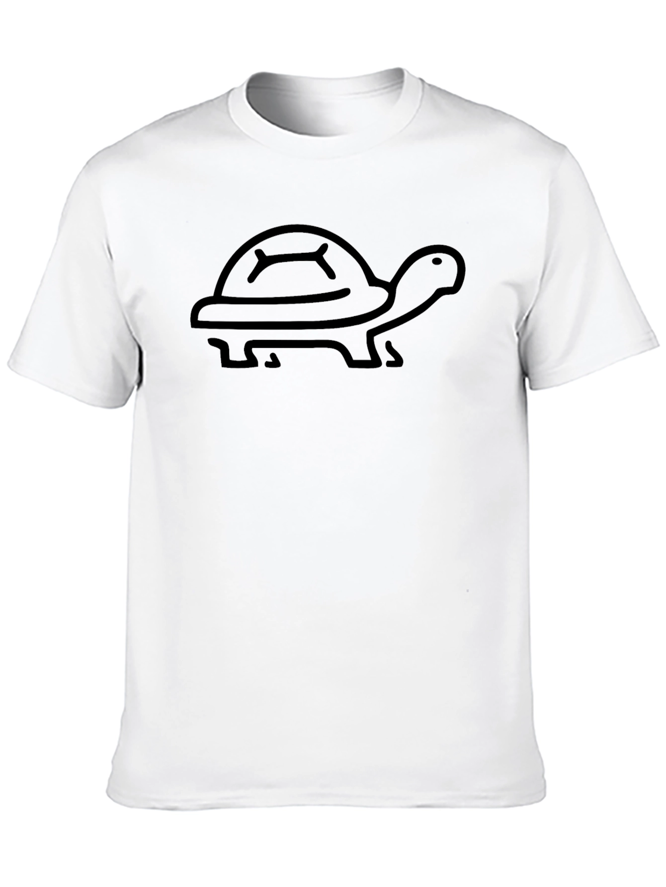 Turtle Graphic Tee - Black Cotton T-Shirt