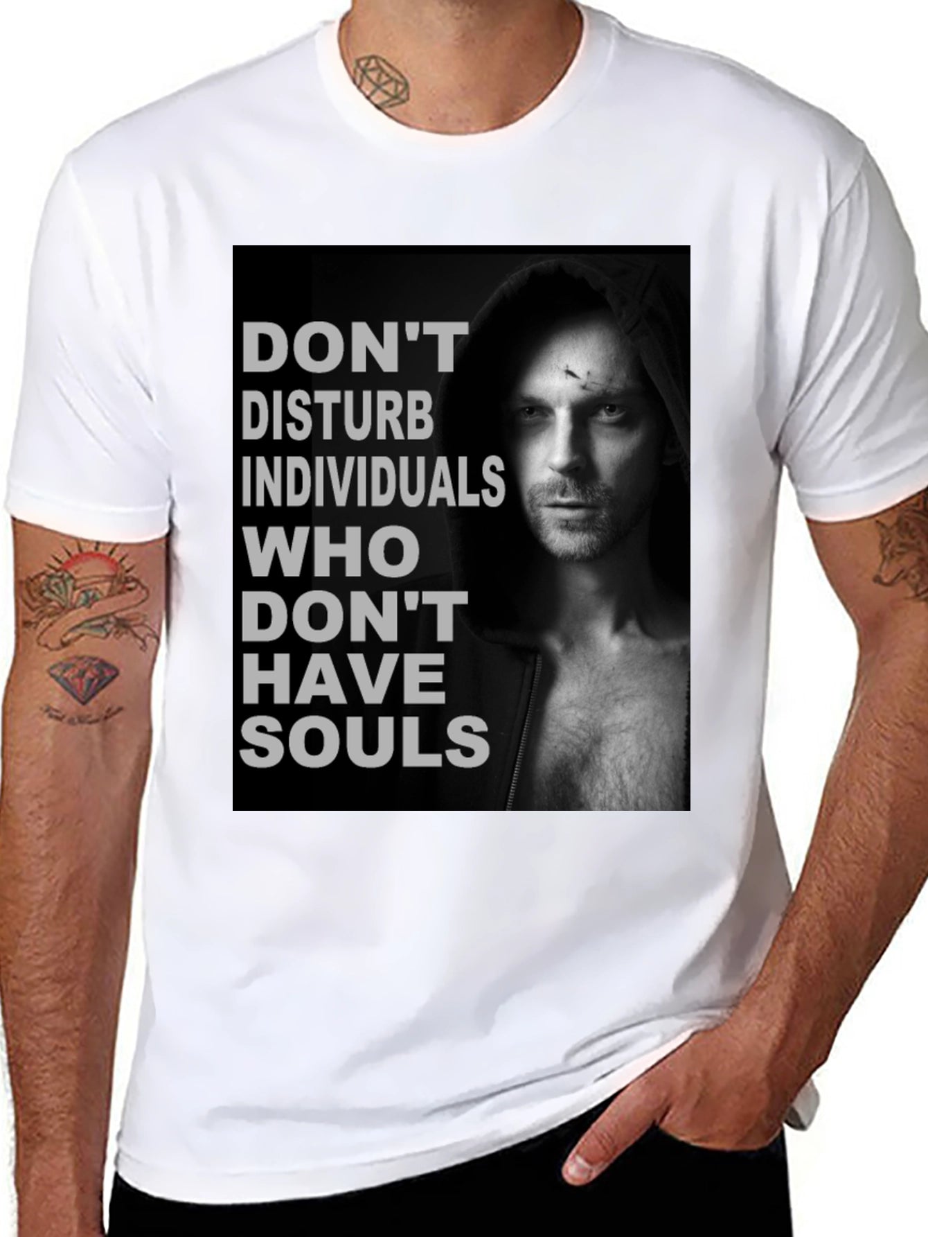 Dont Disturb Souls Graphic Tee - Black Cotton T-Shirt