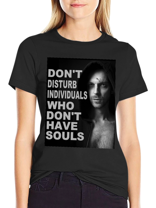 Dont Disturb Souls Graphic Tee - Black Cotton T-Shirt