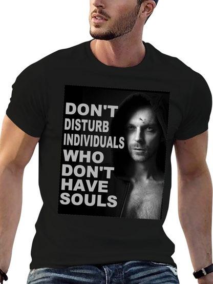 Dont Disturb Souls Graphic Tee - Black Cotton T-Shirt