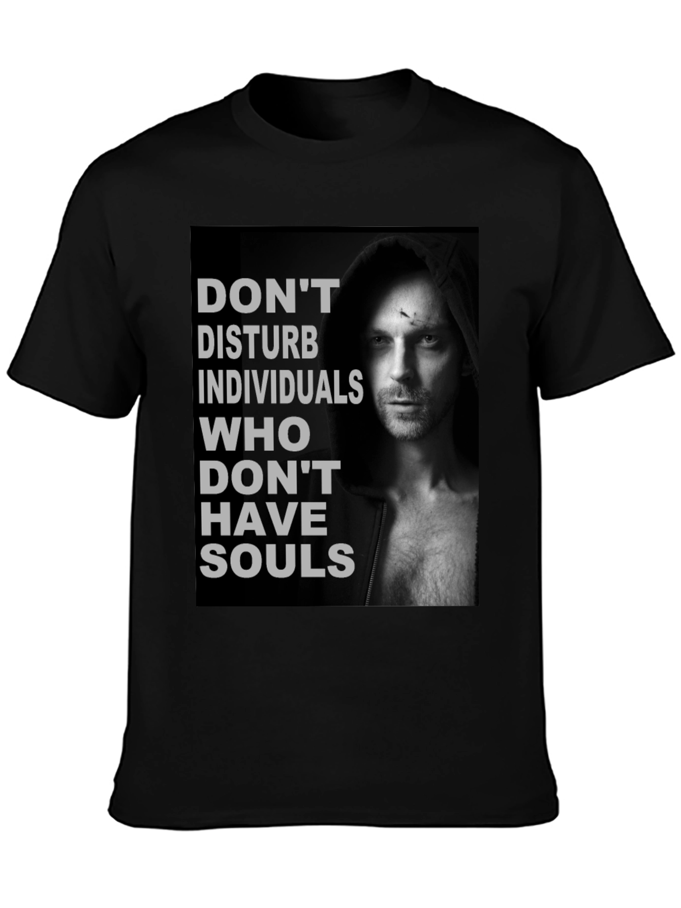 Dont Disturb Souls Graphic Tee - Black Cotton T-Shirt