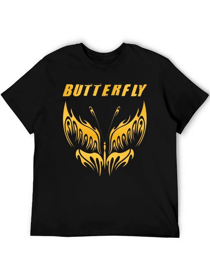 Butterfly Graphic T-Shirt - Stylish Black Tee