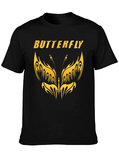 Butterfly Graphic T-Shirt - Stylish Black Tee