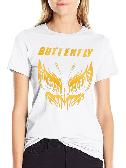 Butterfly Graphic T-Shirt - Stylish Black Tee